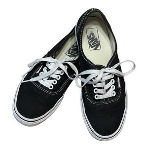 Vans Womens Authentic Canvas Unisex Sneakers Black Size 9 Men 7.5 Classic Skater